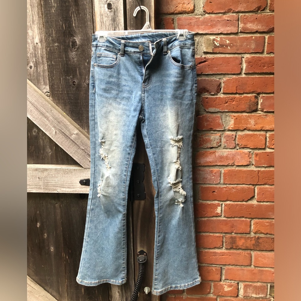 Girls Rebel Sugar Boot Cut Flare Leg Jeans Size 14-16